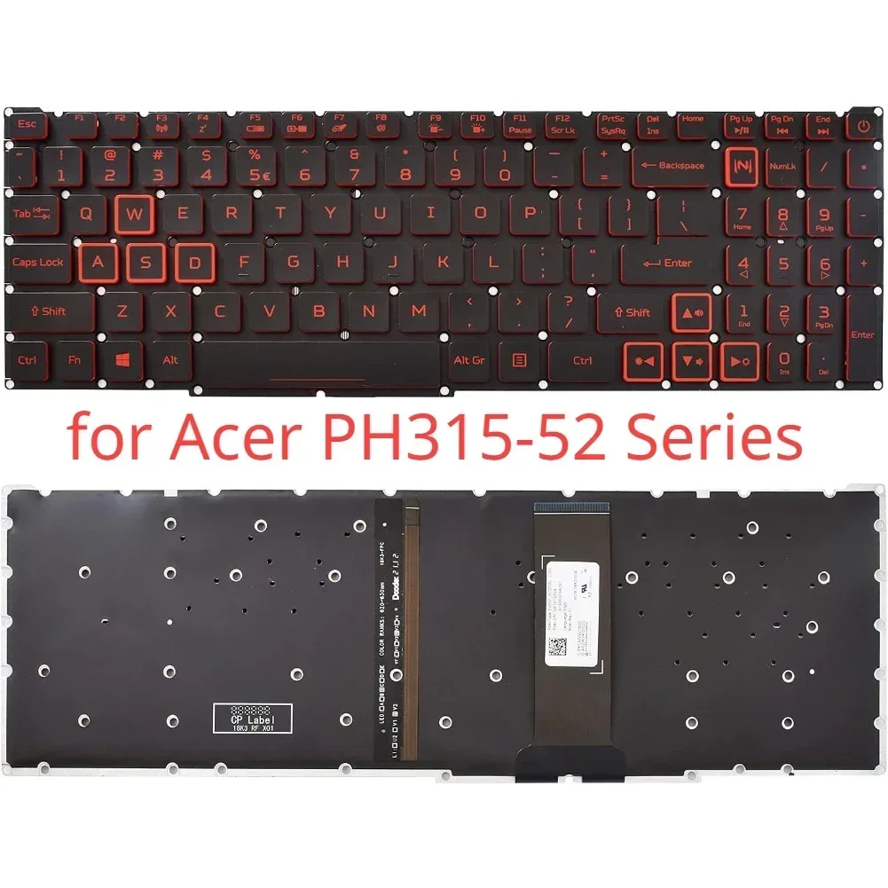 

Laptop Keyboard with Backlit for Acer Predator Helios 300 PH315-52 PH315-53 PH317-53 AN515-43 AN515-54 AN517-51 AN715-51