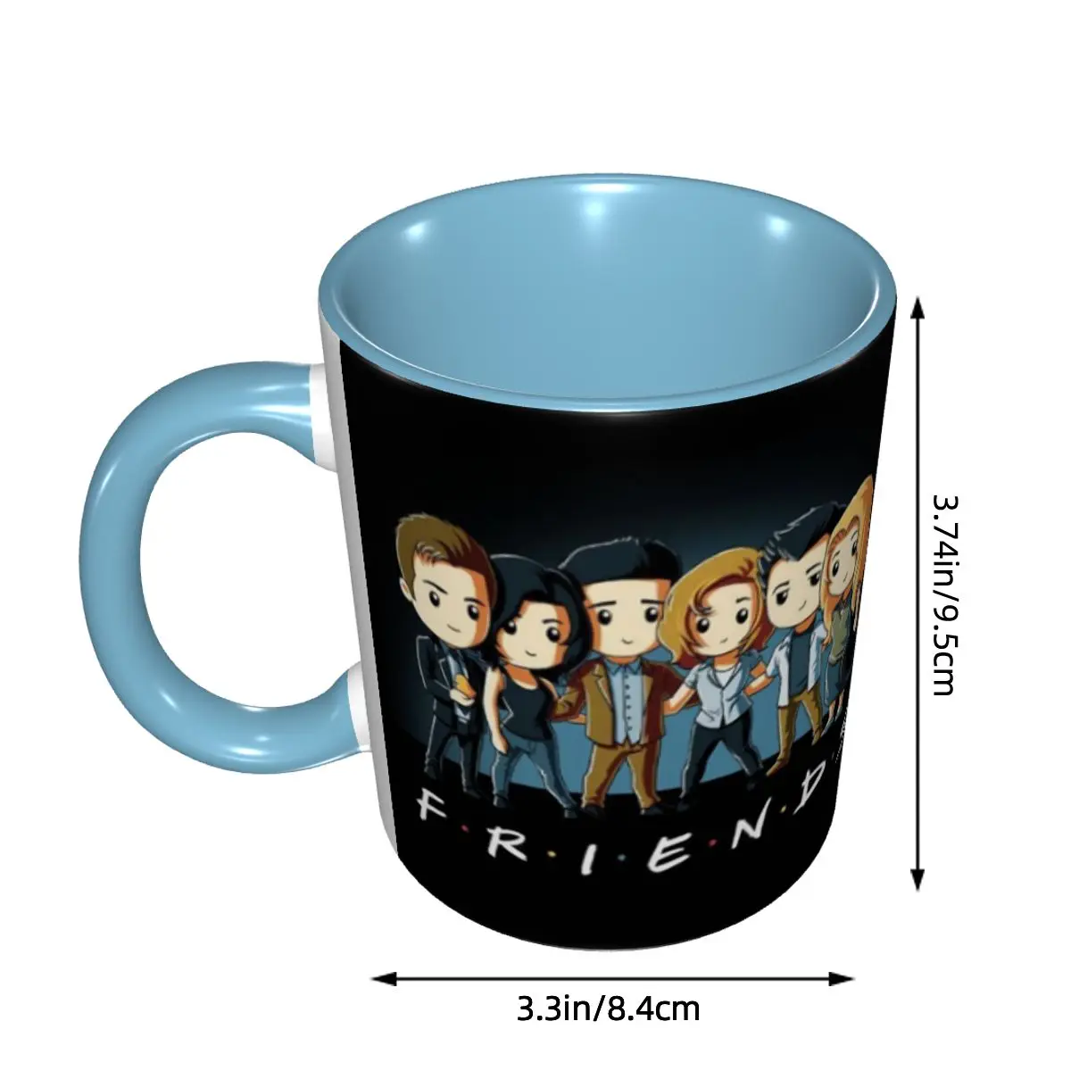 Custom Friends Characters Cartoon Aime Coffee Mug DIY TV Show Ceramic Milk Tea Cups