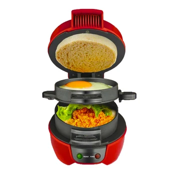 Draagbare Burger Sandwich Omelet Broodrooster Maker Ontbijt Sandwich Hamburger Maker met Eierkoker Ring Non Stick voor Pannenkoeken