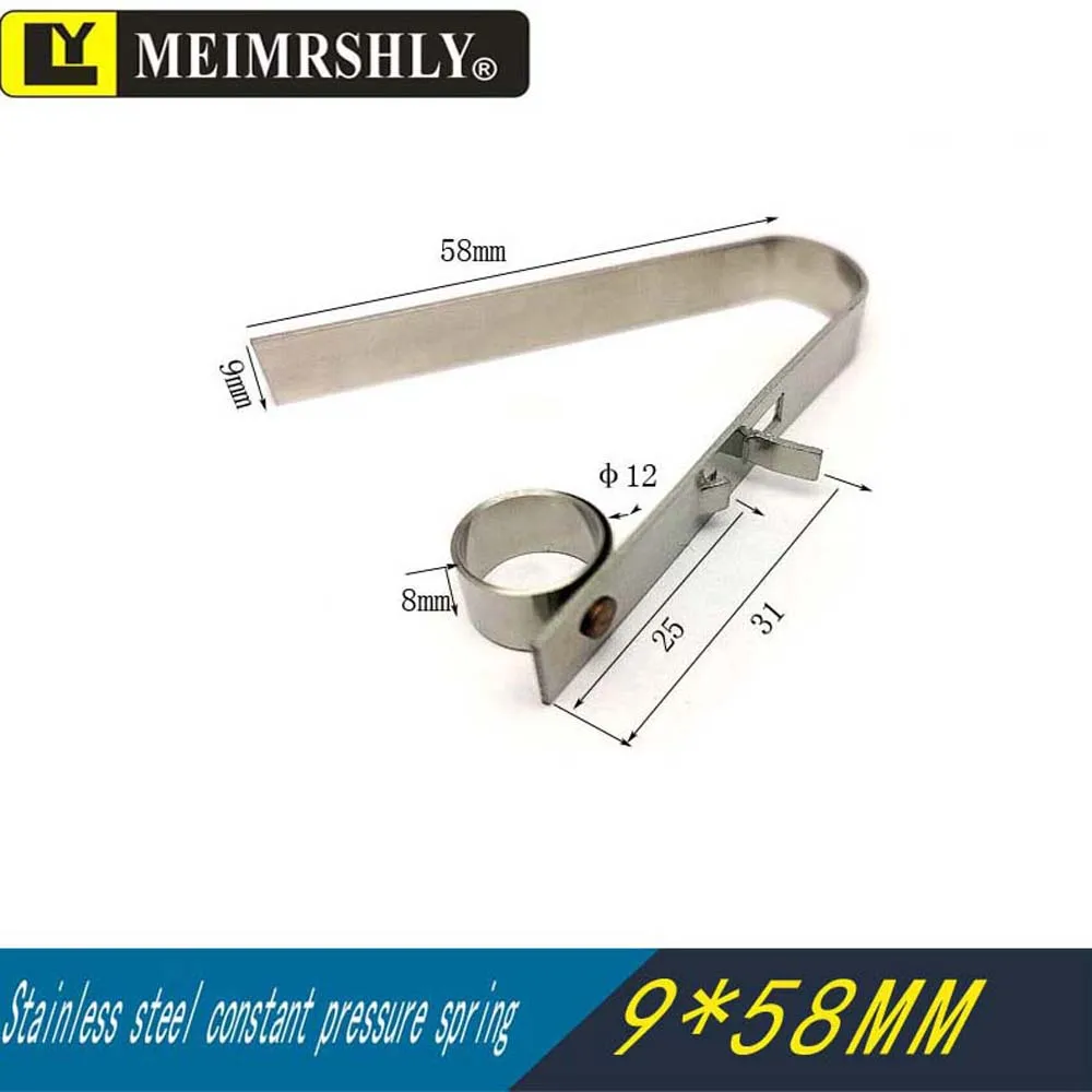 

2Pcs 9*58mm brush holder stainless steel constant pressure spring carbon brush circlip spring clamp for electric machinery