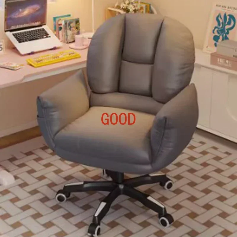 

Back Rest White Office Chair Nordic Fancy Design Rotating Cheap Office Chair Upgrade Girl Cadeiras De Escritorio Furniture