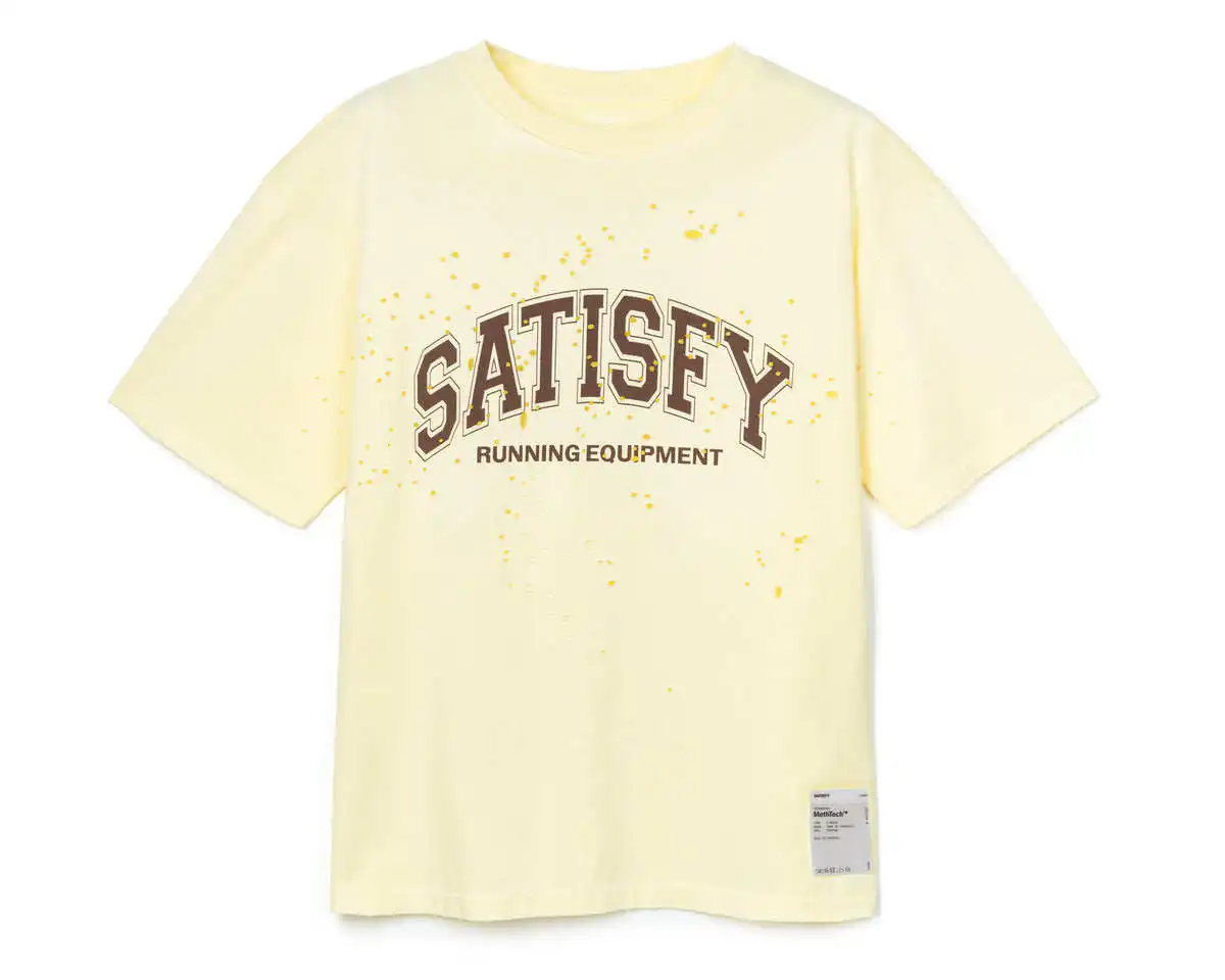 Satisfy 26ss large letter ripped short sleeve vest new color 