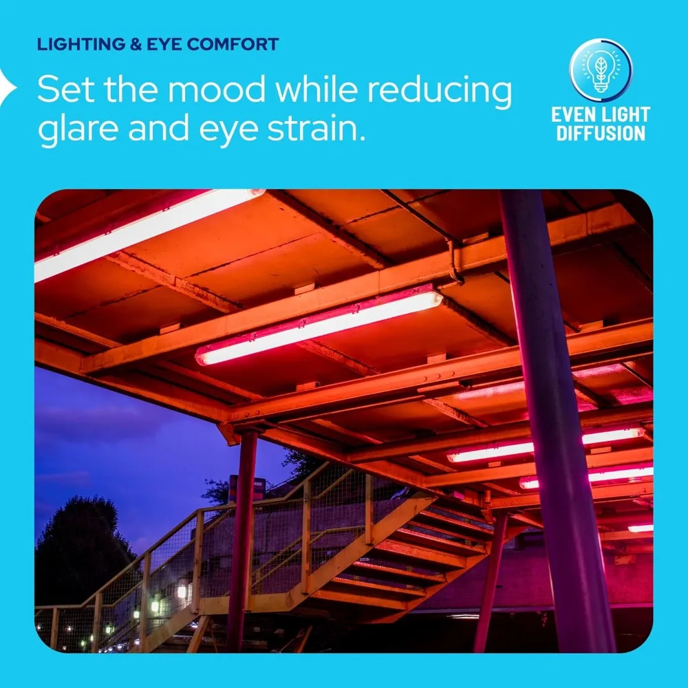 Protezione per tubo luminoso a LED/fluorescente con tappi terminali - 46,375 Coperture per diffusore di lampade e manicotti di sicurezza, Coperture protettive color oceano