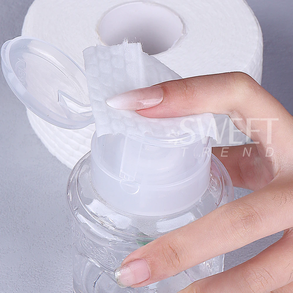 500/1000 قطعة مسمار مسح منصات القطن مسمار مانيكير مزيل طلاء الأظافر الأنظف ورقة نقع مسمار تنظيف مانيكير أداة لفة صغيرة مسح #2