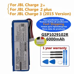 6000mAh GSP1029102R Original Charge2 Speaker Battery for JBL Charge 2+ Charge 2 Plus /Charge 3 2015 Version Player Battery