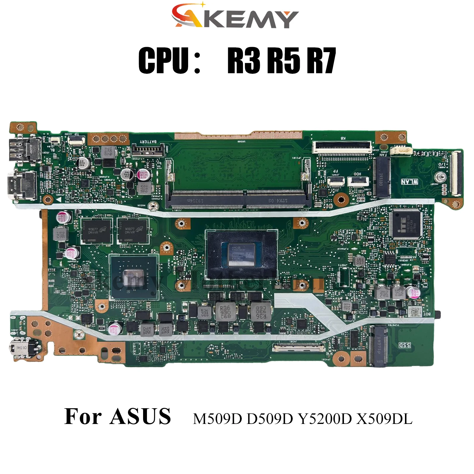 

X509DL Laptop Motherboard For ASUS D509D Y5200D X509D P1510CDA M509D X509DAP M409D X509DJ D409D FL8700DA Mainboard R3 R5 R7 CPU