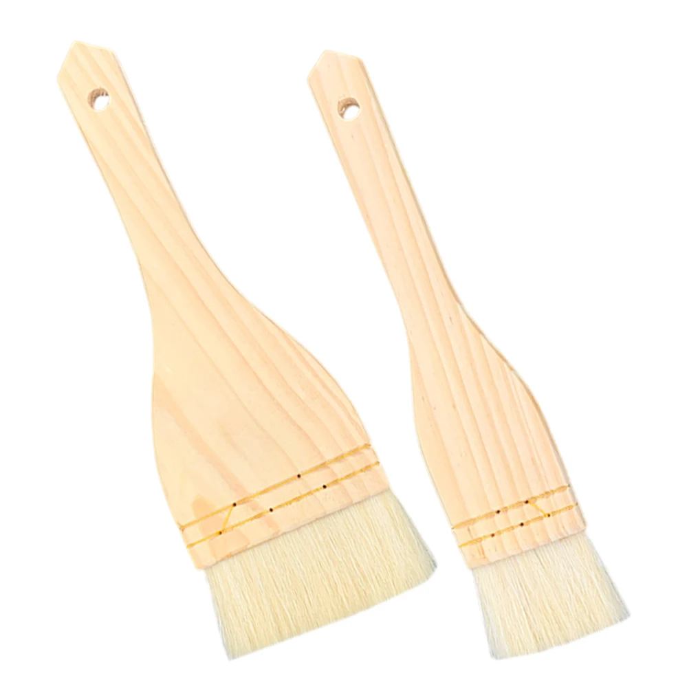 

2 Pcs Wool Brush Grill Baster for Cooking Baking Optional Bbq Accessories Brushes Sauce Barbecue