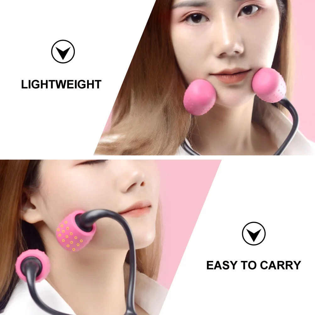 

Skin Care Roller Rosy Black ABS Material Anti Aging Face Beauty Massager Lightweight Easy to Carry for Anywhere