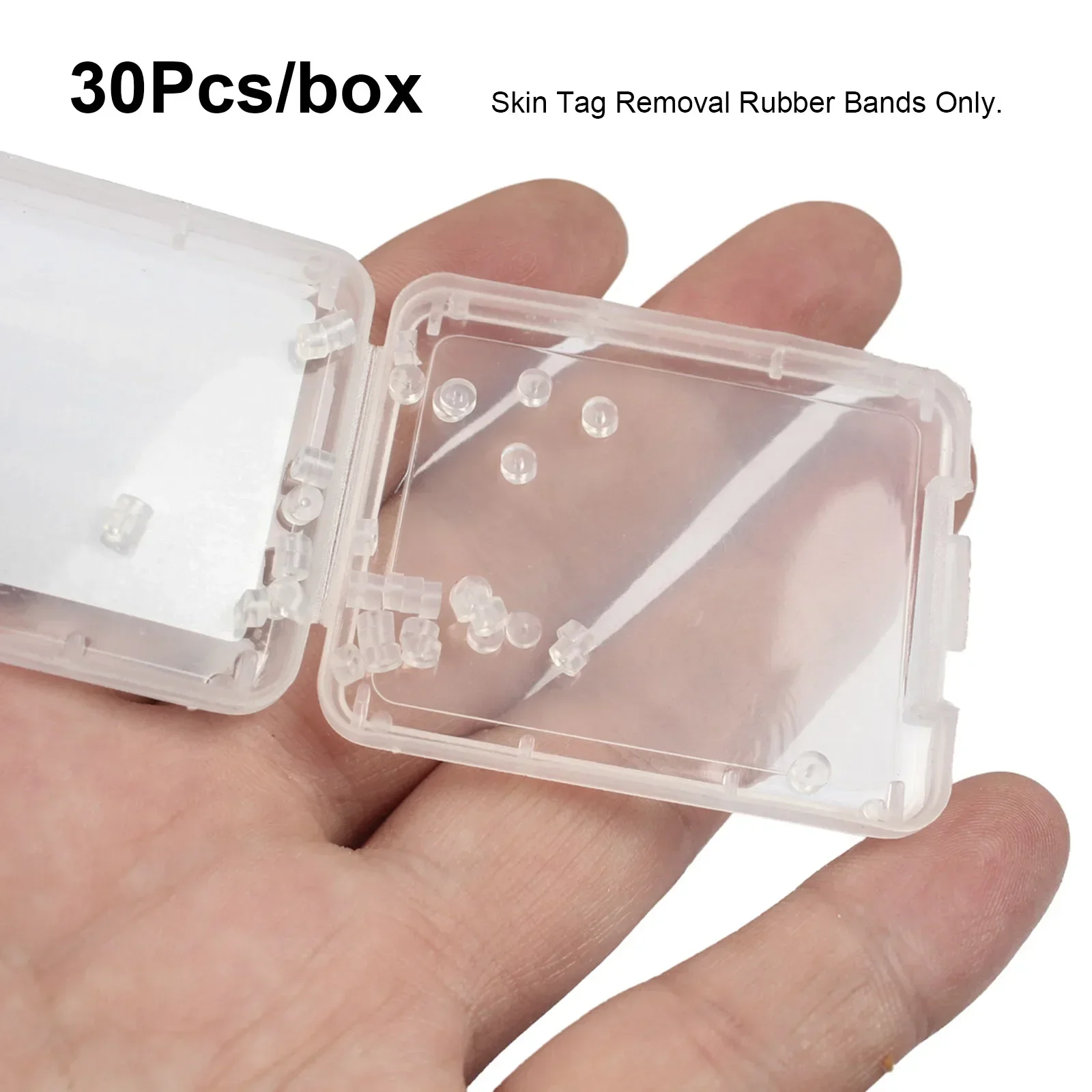 30 Pezzi Elastico per la rimozione Microstrip Non tossico Talpa Verruca Pelle Tag Rimozione Elastico Kit Uomo Donna Cura del viso Strumenti per la cura della pelle