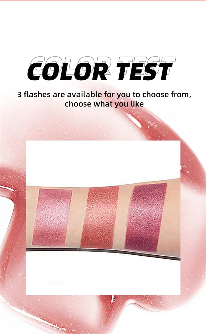 3 Farben Fließender Glitzer-Lipgloss Feuchtigkeitsspendender Diamant-Schimmer Lip Glaze Funkelnder Glitzer Flüssiger Lippenstift Perl-Lippentinte – Detail 8