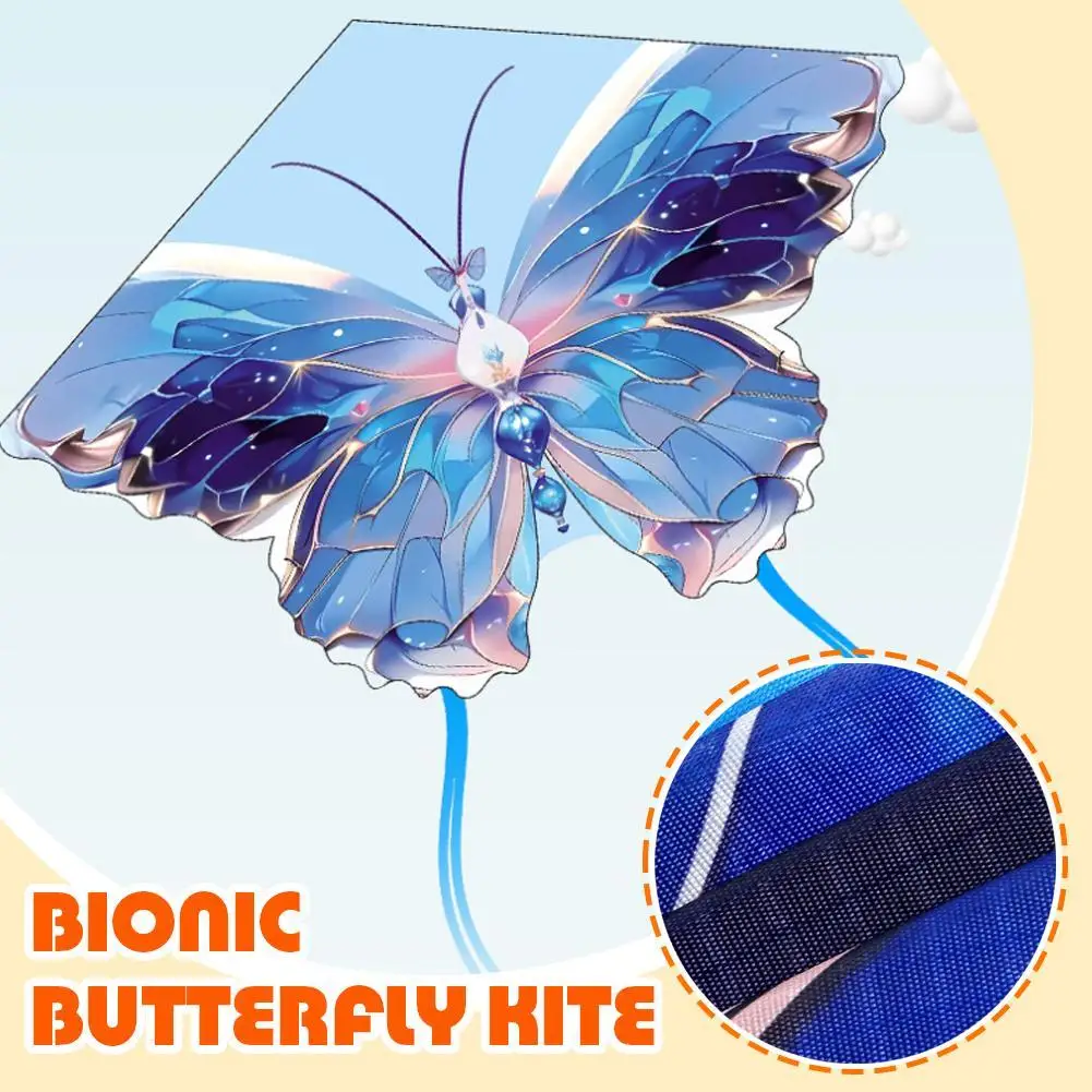 

65cm New Kite Flying Long Tail Butterfly Kite Nylon Fabric Outdoor Game Toy Easy To Fly Children Adult Special Large Kite Kids G