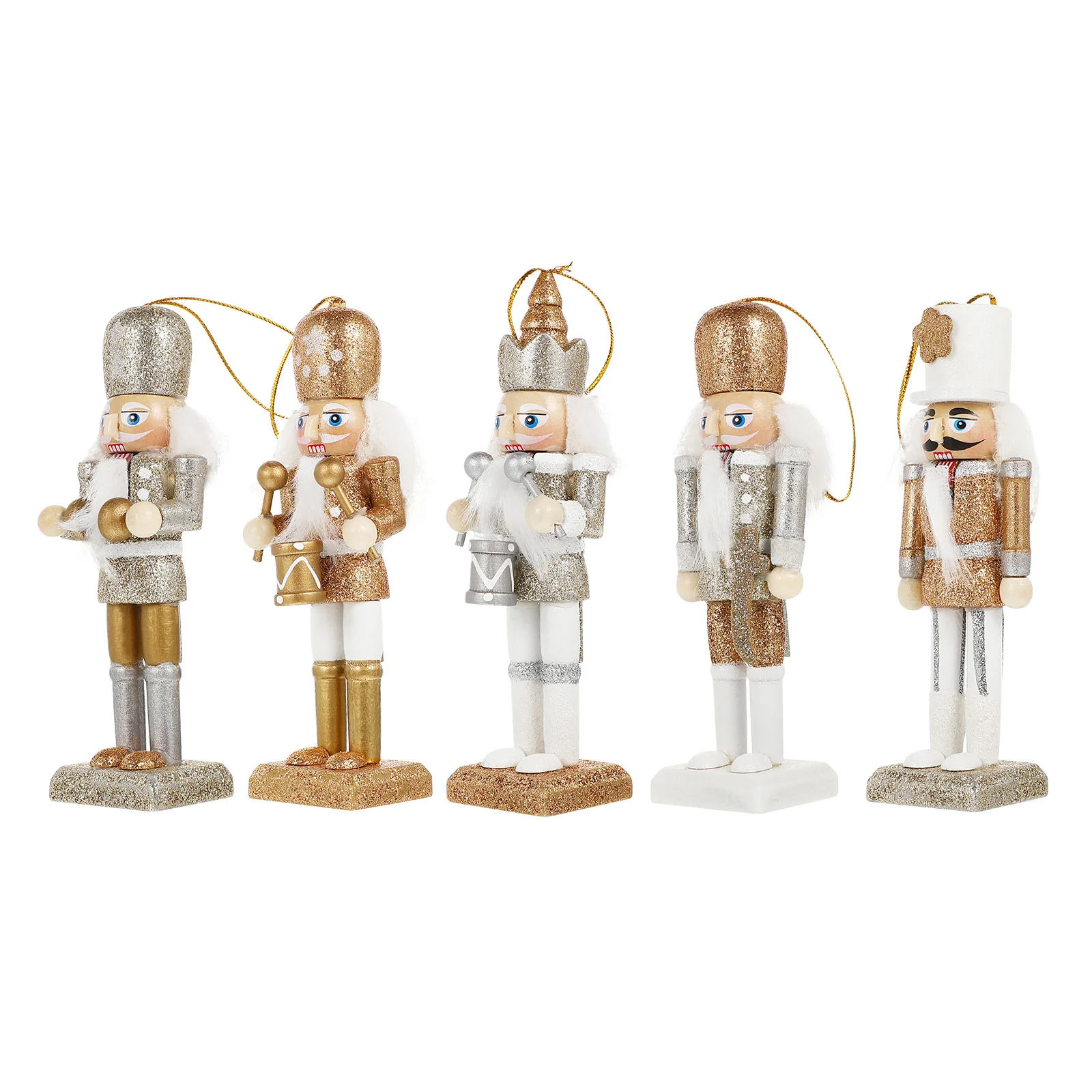 

5 Pcs Outdoor Christmas Decorations Small Nutcracker Covers Figurine Accessories