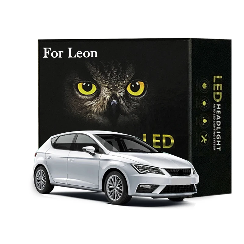 

Led Interior Light Kit For Seat Leon Mk1 Mk2 Mk3 1 2 3 1M 1P 5F 1999-2018 LED Bulbs Reading Canbus