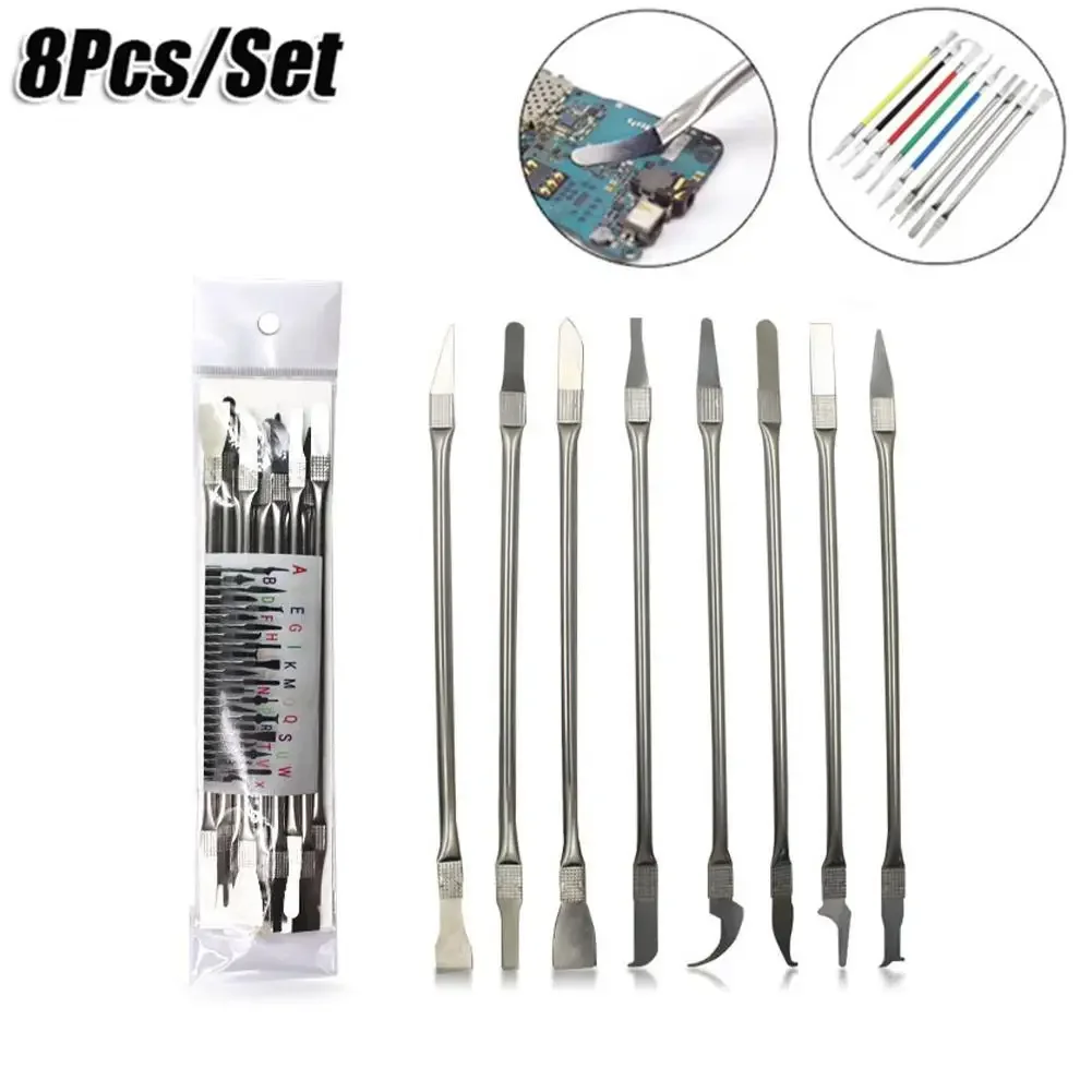 Chip Repair Thin Blades 8pcs/set CPU Remover Burin Piratical Repair Hand Tool For Cell Phone BGA Repair And Glue Cleaning Tool