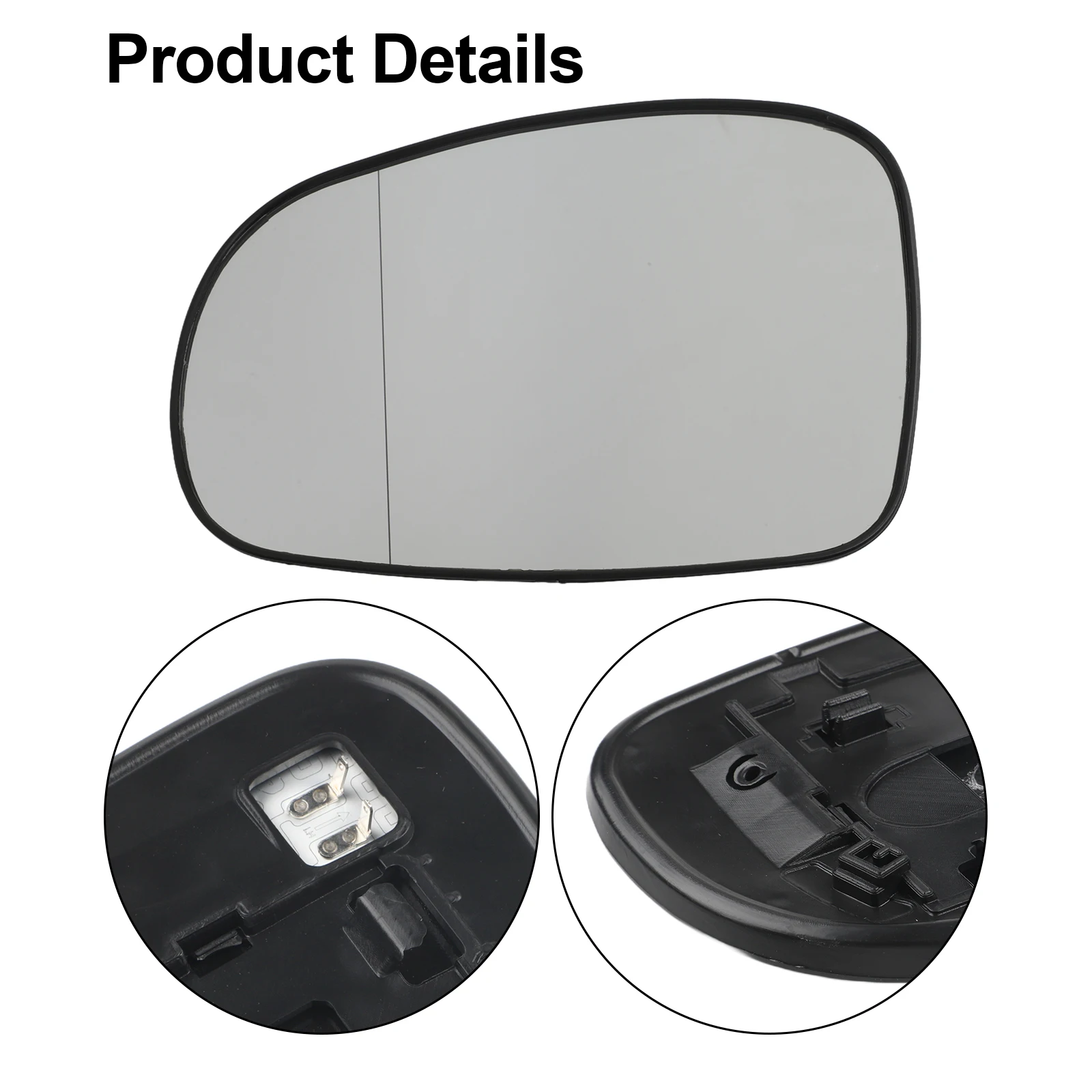 Car Mirror Glass As Shown In The Figure Heated Mirror Glass Fixing Bracket Attached Glass Material Clear Visibility