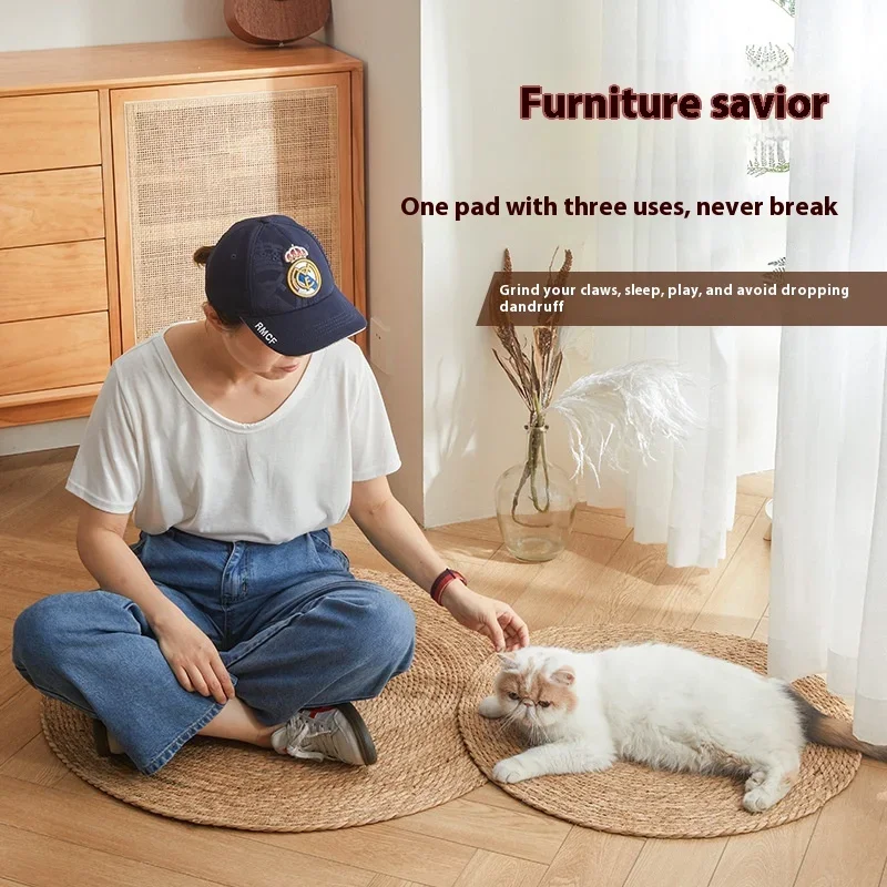 Cat Cushions, Rattan Mats for Sleeping in Summer, Cat Ice Mats, Floor Mats, Scratching Boards, Wear-resistant and Non-crumbling