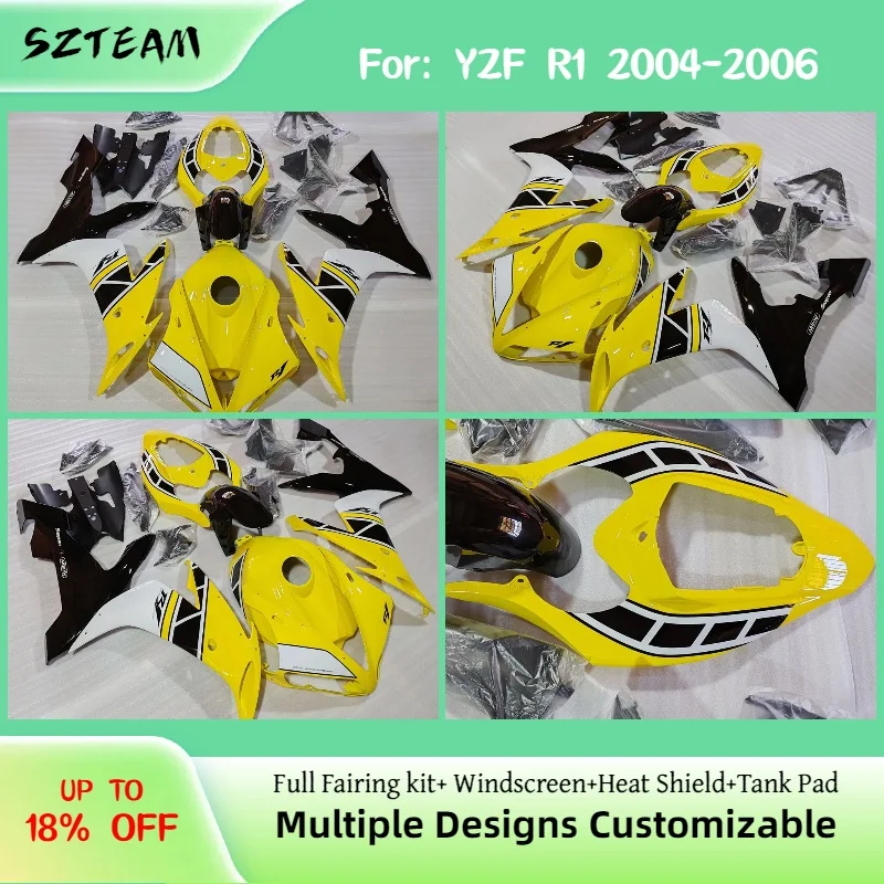 

For Yamaha YZF R1 2004 2005 2006 Fairing Kit Fit YZFR1 04 05 06 Motorcycle ABS Injection Full Body Set Fairings