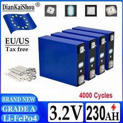 New 3.2V 230Ah LiFePO4 Lithium Iron Phosphate Battery Can be Combined into 12V 24V 36V 48V 230Ah Rechargeable Battery Pack