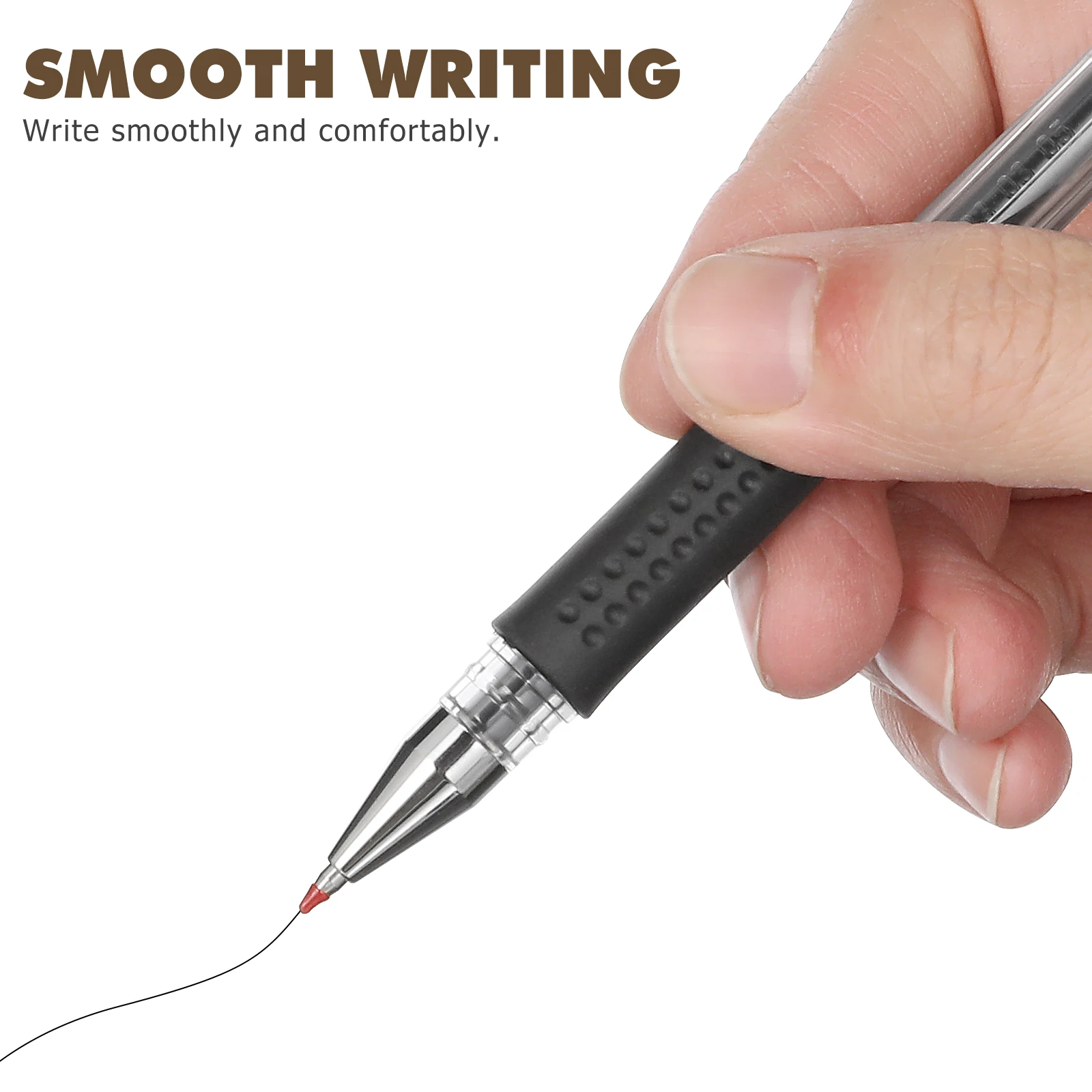

3pcs Desktop Pens Set Smooth Leak Proof Office Counter Pens Supplies for Bank Store Counter Anti Theft Design