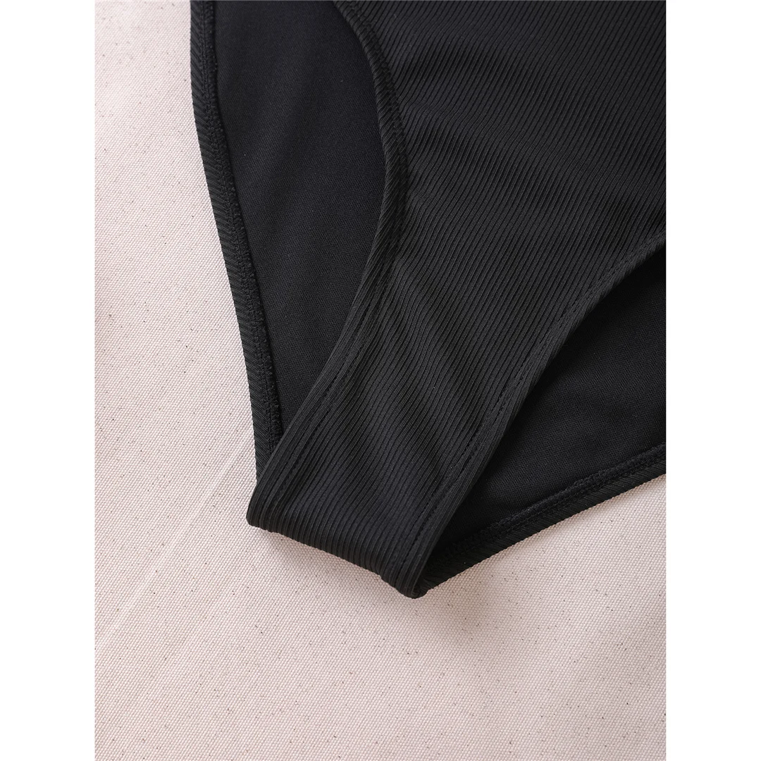 S - XXL 2026 Gerippter Neckholder-Bikini mit mittelhohem Bund, Damen-Badeanzug, zweiteiliger Bikini-Set, Badebekleidung, Badeanzug, Schwimmanzug V6447 – Detail 18