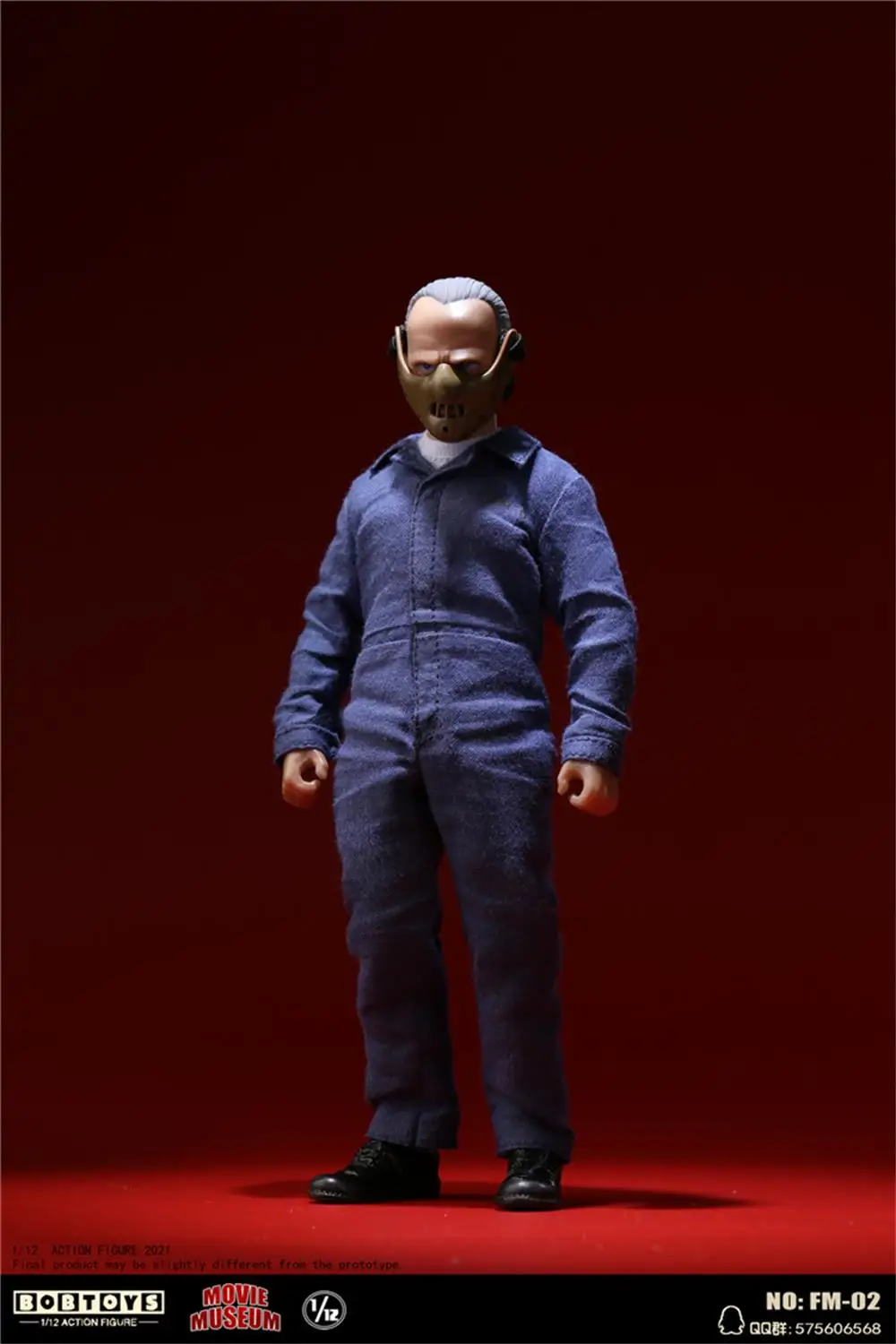 1/12 BOBTOYS FM-02 Movie Museum Hungry Doctor Blue one-piece Prison Suit Underwear Fit 6