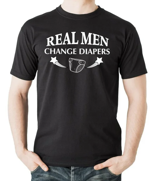 Real Men Change Diapers T Shirt Funny Gift For New Father Dad Maternity T-Shirt Summer Fashion Funny 100%Cotton T Shirt