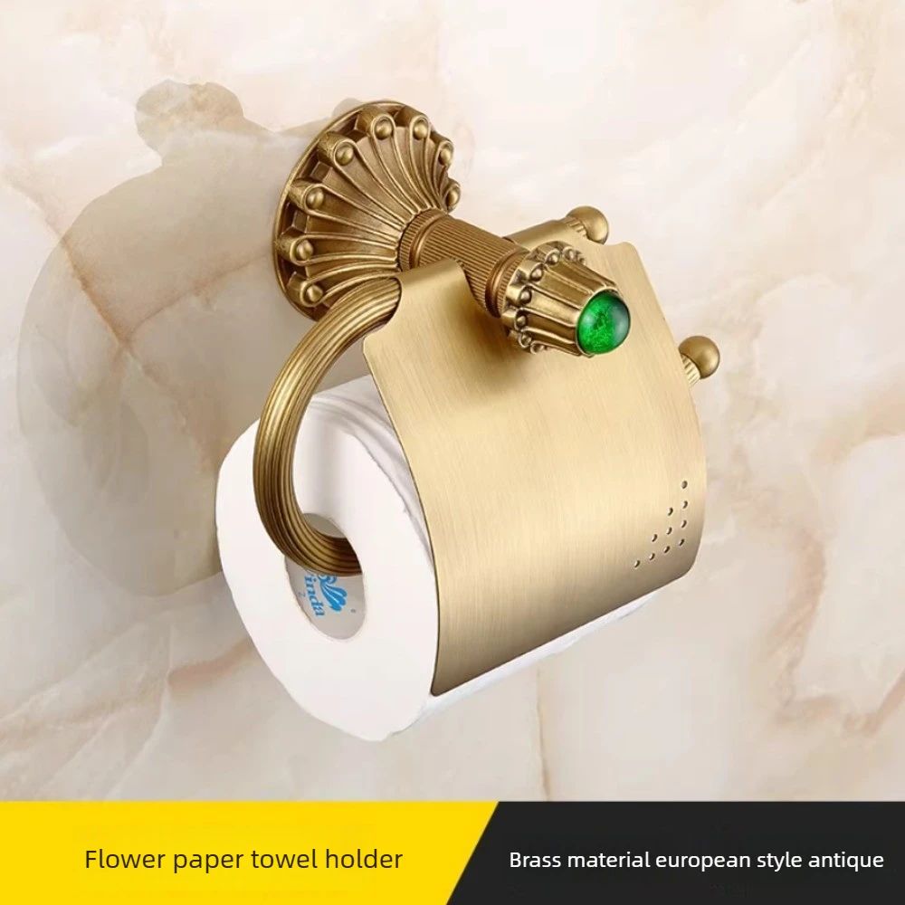 

Антикварный держатель для туалетной бумаги, настенный винтажный классический ящик для рулонов в ванной комнате