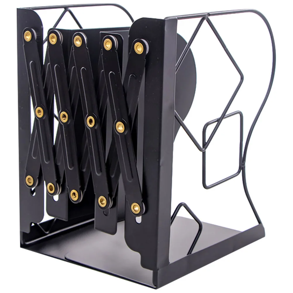 

Book Stand Telescopic Bookshelf Desktop Support Base Stainless Steel Organizers Storage Rack