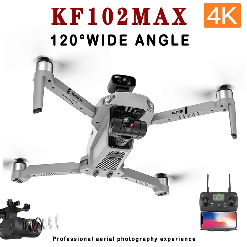 KF102Max professional FPV GPS drone fotocamera ad alta definizione KF102 drone RC quadcopter 2.4G testa ad ostacoli a parete laser 4k 6K 8K