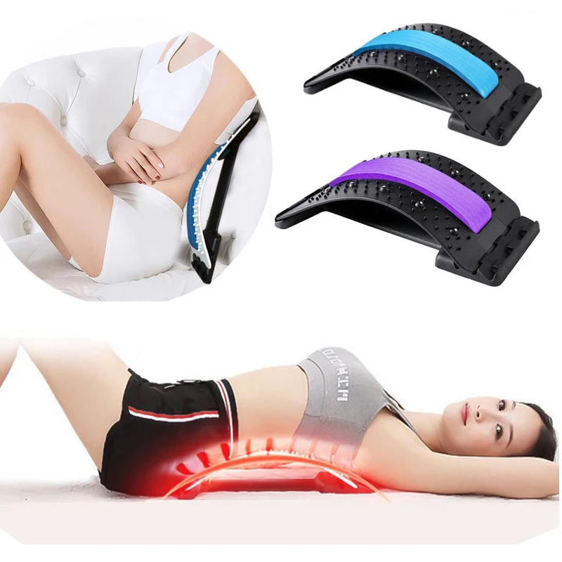 

Multi-Level Adjustable Stretcher Waist Neck Fitness Lumbar Cervical Spine Support Pain Relief Back Massager Magnetotherapy