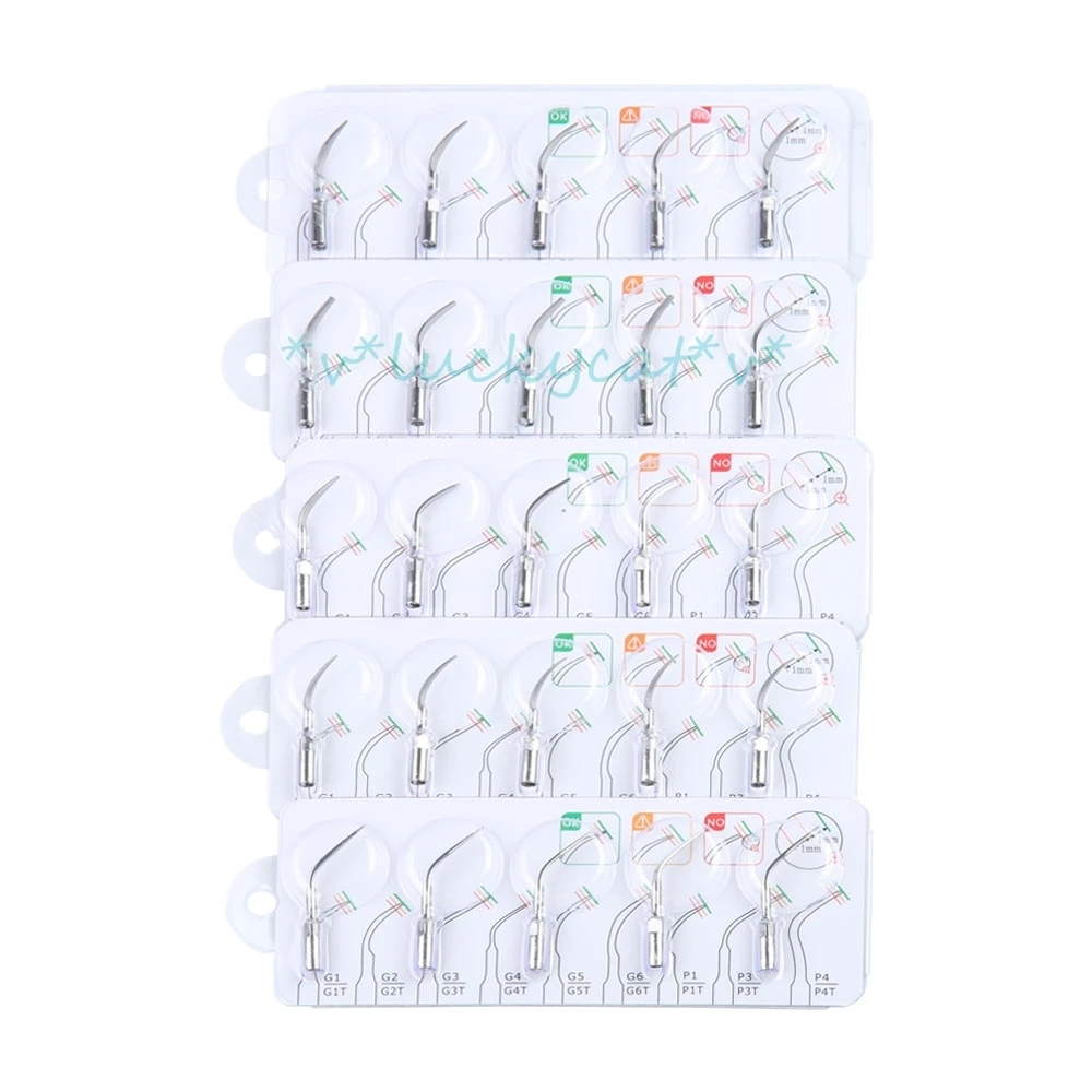 

new 5Pcs/set Dental Endo Perio Scaling Tips G/P fit for SATELEC DTE NSK Ultrasonic Scaler for Scaling Periodontics Endodontics