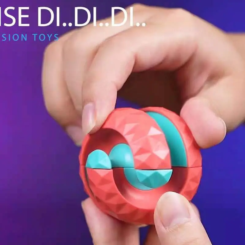 Girando Fidget Puzzle Orbit Ball Toy para Crianças e Adultos, Cubo Pequeno, Aliviar o Estresse, Ansiedade e Descompressão