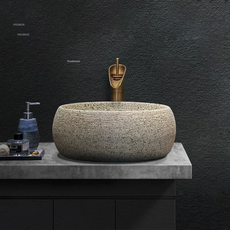 

Современная раковина на столешнице, винтажные раковины для ванной комнаты, простые керамические овальные раковины, роскошные квадратные умывальники для ванной комнаты, кухонная раковина GL
