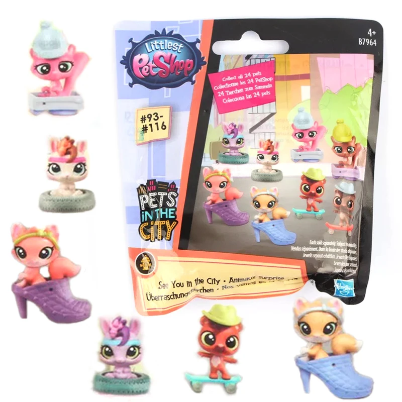 가장 작은 애완 동물 가게 Hasbro 귀여운 모델 그림 고양이 장난감 LPS 블라인드 박스 컬렉션 장식품 소녀 생일 선물