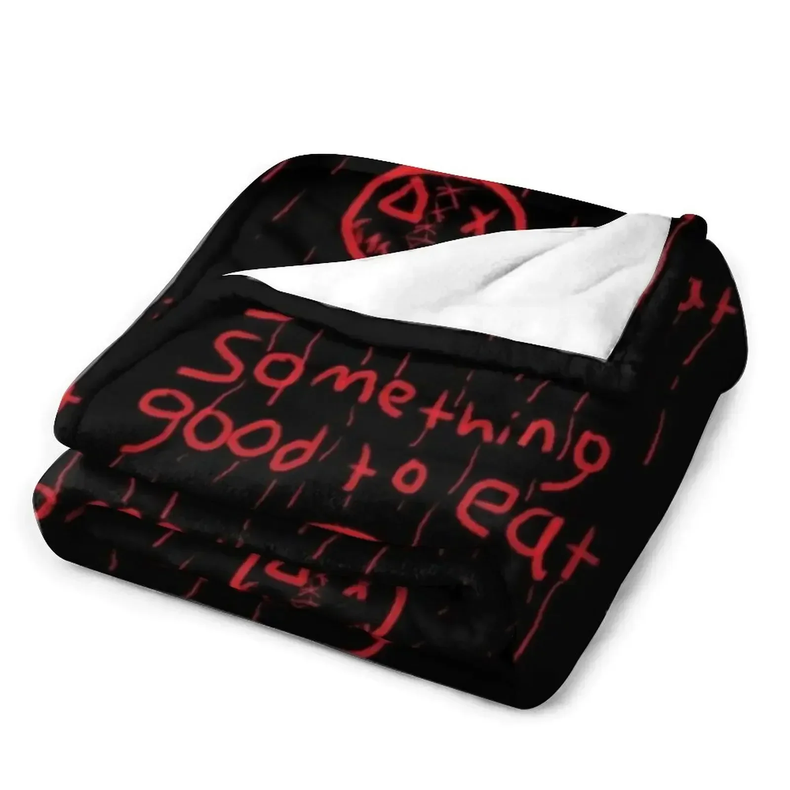 trick r treat sam bloody writing Throw Blanket Soft Plush Plaid Flannels Flannel Fabric Retros Camping Blankets - view 3