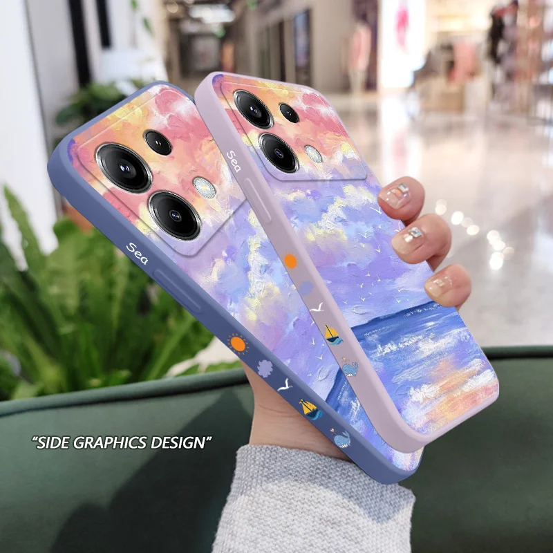 Sky Painting Phone Case For Xiaomi Poco X6 F6 M6 M5 M5S F5 X5 F4 X4 M4 F3 M3 X3 Pro 4G 5G GT Silicone Cover