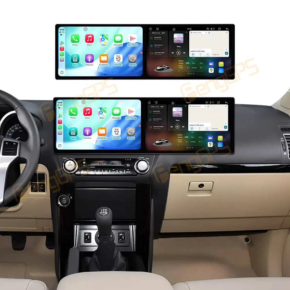 

Dual Screen 10.1 Inch Android 15 CarPlay Car Radio For Toyota Prado 2010-2020 Touch Screen Multimedia Player GPS Navigation DSP