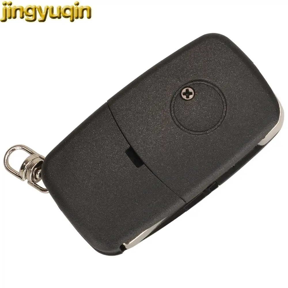 Jingyuqin 2 Buttons Flip Remote Car Key Fob Shell 1J0959753A For Volkswagen Vw Golf Jetta Passat Beetle MK4