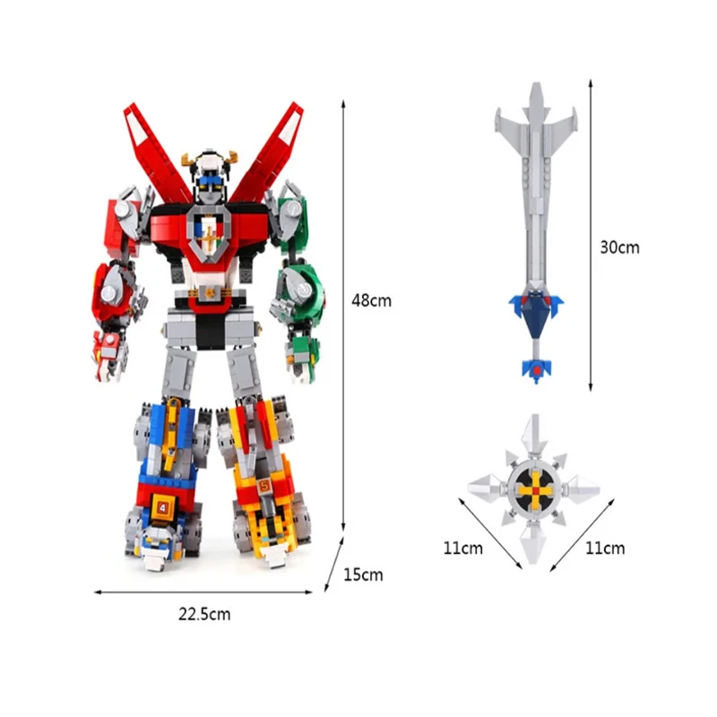 IN STOCK 5 in1 Deformable Model Voltron Robot Compatible 21311 Building Blocks Brick Toy Christmas Birthday Gift