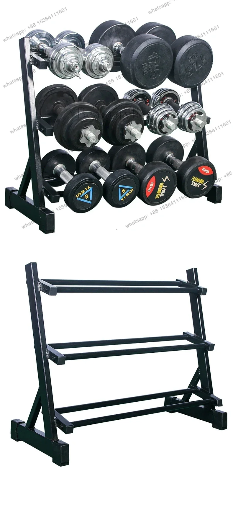 Best Sellers MIYAUP GYM Three Layer Men's Fitness Hexagonal Placement Support Commercial Dumbbell Stand