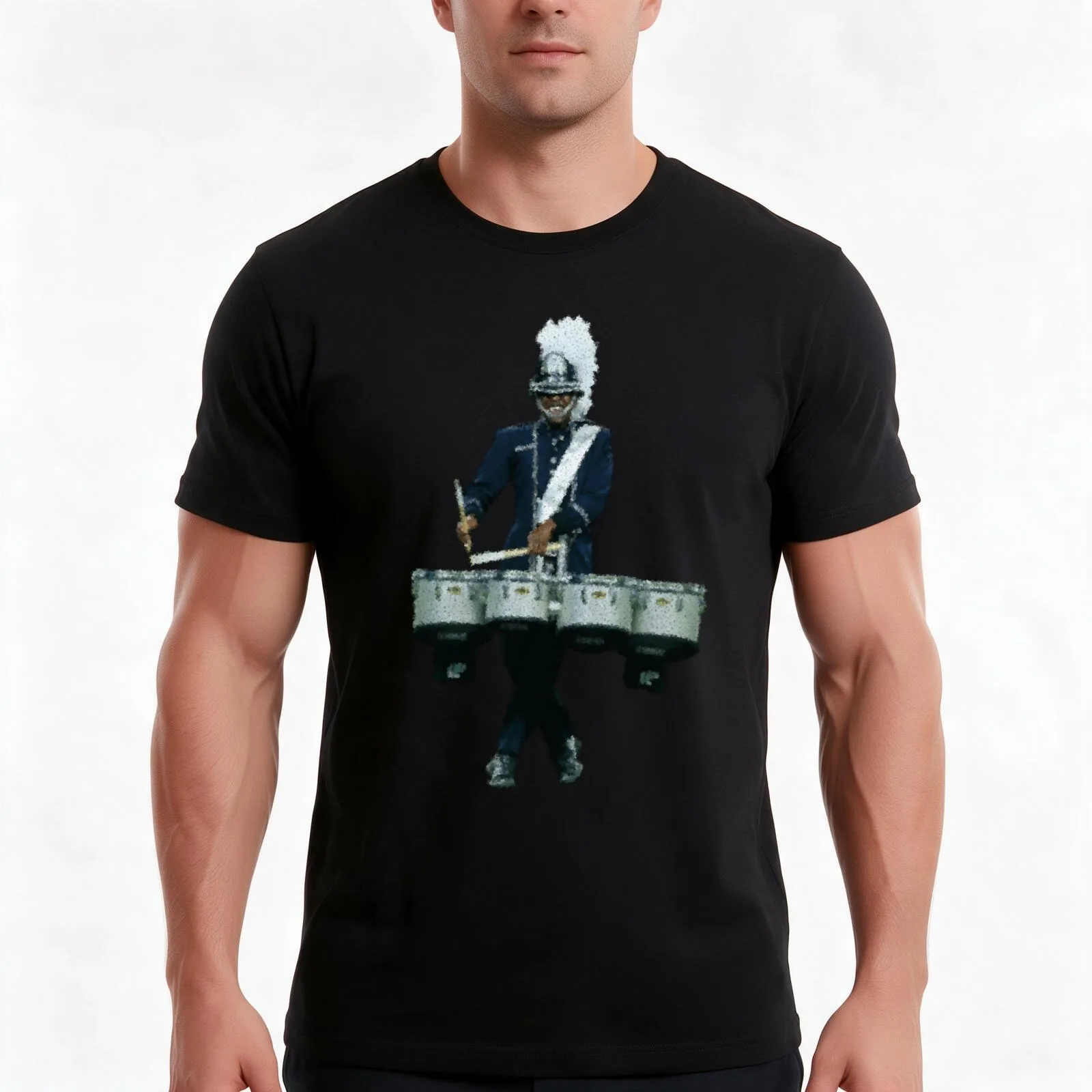 Bluecoats Tenor Art | DCI Art T-Shirt, Summer Casual Cotton Tee, Oversized Streetwear Tops, Vintage Graphic Print, 100% Cotton