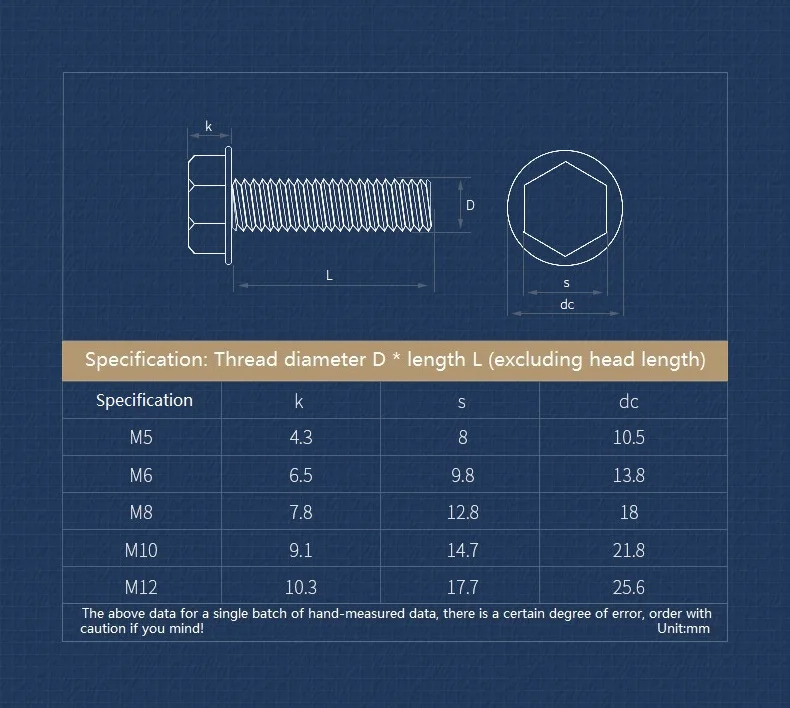 M4 M5 M6 M8 M10 M12 304 A2-70 / 316 สแตนเลส GB5789 หกเหลี่ยมหัว Serrated หน้าแปลนสกรู Hex เครื่องซักผ้าหัว Bolt