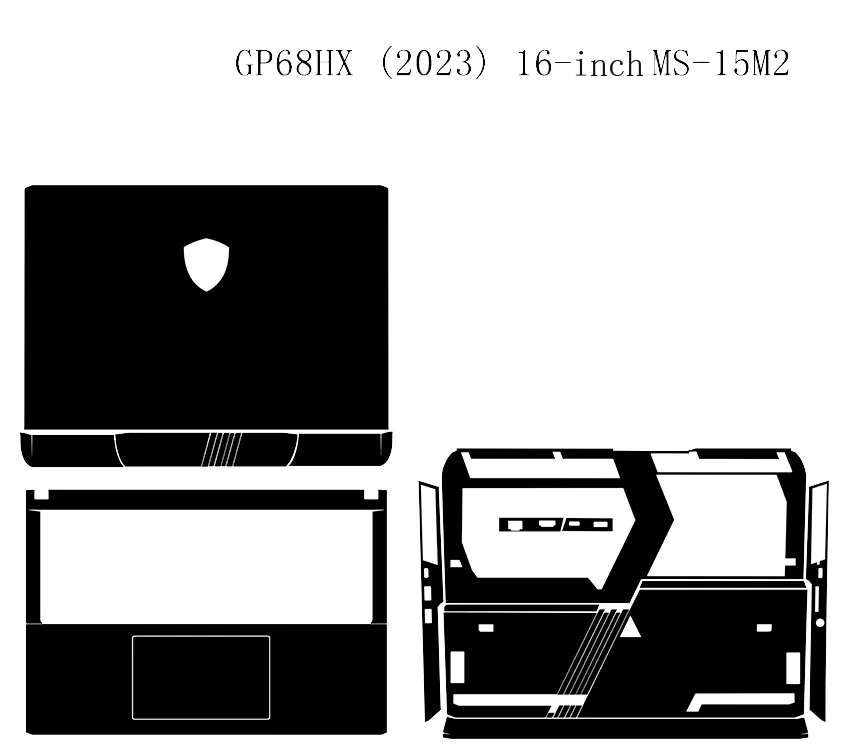 สติกเกอร์ผิวสำหรับ GP68HX MSI Titan (2023) 16 "MS-15M /16HX A14VFG (2024) MS-15M2-2/TITAN GP78HX MS-17S2แล็ปท็อป17"