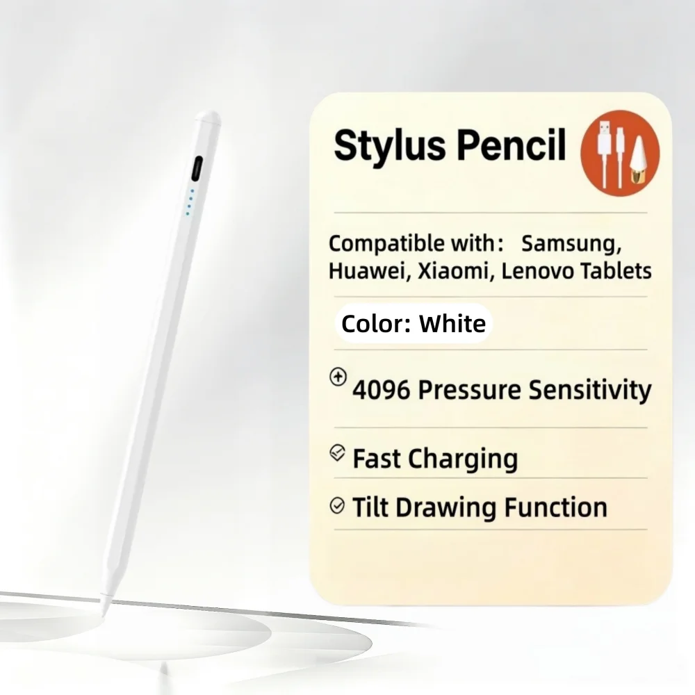 For Apple Pencil 2/1 With Palm Rejection Tilt Sensitivity Stylus Pen For 2018-2026 IPad 6/7/8/9/10, Mini 5/6,Air3/4/5, Pro 11/12
