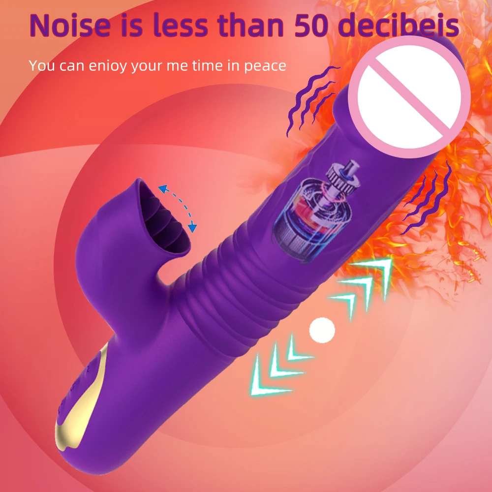 Thrusting دسار لعق هزاز للنساء G بقعة البظر محفز 5 وضع التوجه أرنب هزاز لعبة الجنس الكبار للنساء #1