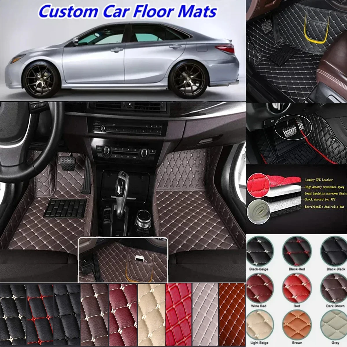 all weather leather Car Floor Mats For BMW Z4 E85 E86 E89 G29 Auto Carpets Foot floor liners Accessorie