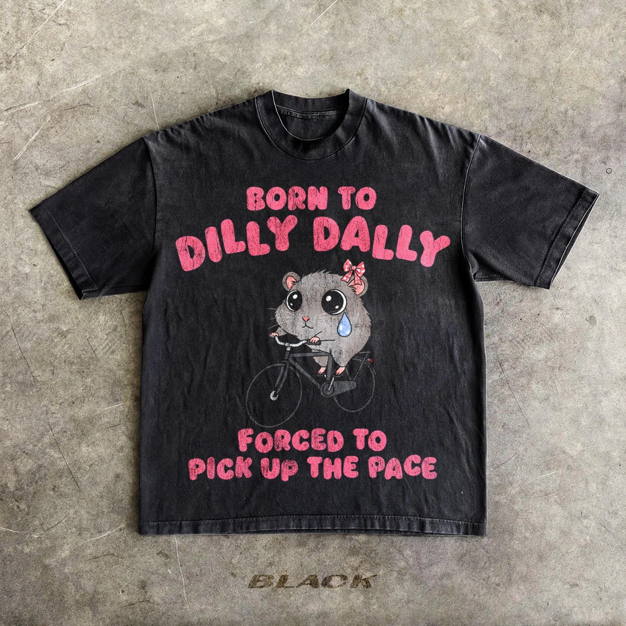 ولد إلى ديلي دالي أجبر لالتقاط قميص Pace مضحك Y2K قميص خمر الدب قميص مضحك قميص ميمي قميص