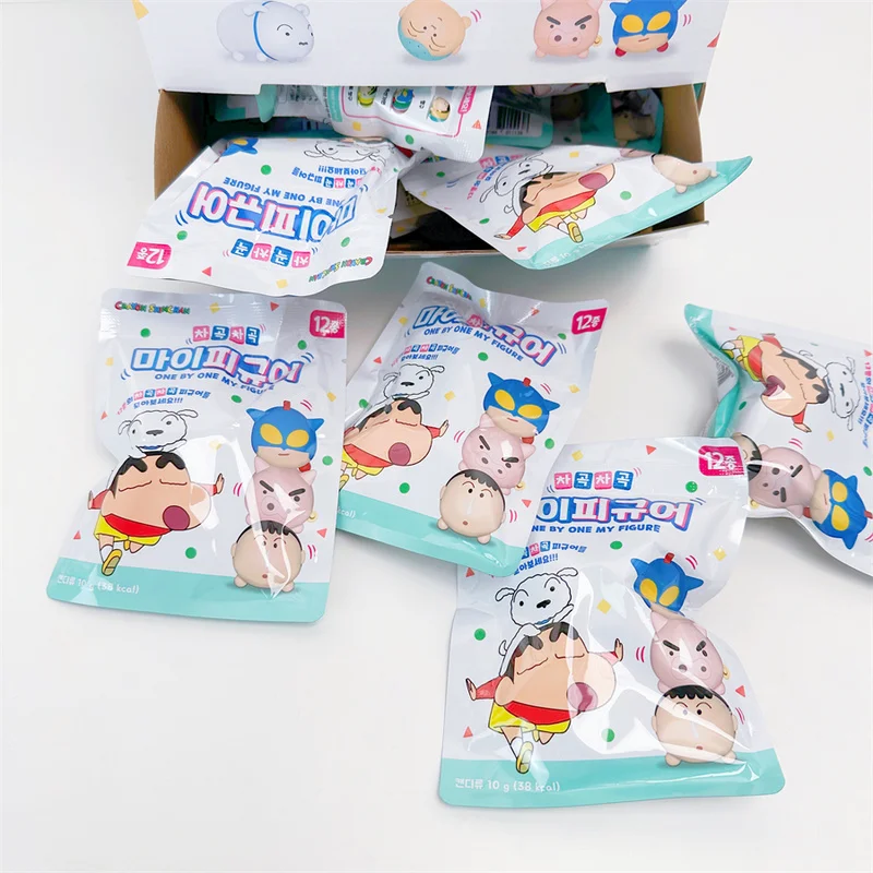 Miniso Crayon Shin-chan Cute Tsum Tsum Mini Doll Decorative Figurine Blind Bag Anime Figure Collectible Gift Toy for Kids