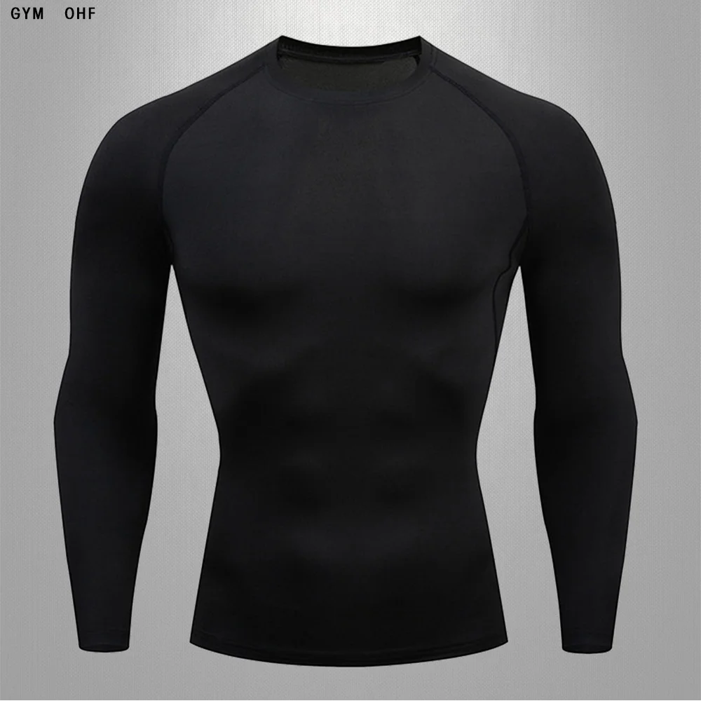 MMA Rashguard-Vêtements d\'entraînement pour hommes, course à pied, gym, compression, vitesse, séchage, jogging, t-shirt, extérieur, camping,