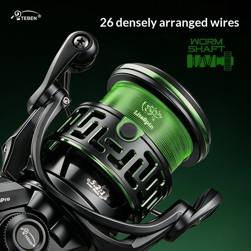 Teben Spinning Fishing Reel Linglong Ii Dense Line Arrangement Shallow Cup Precision Carved Brass Gear Ultralight Lure Fishing image 3
